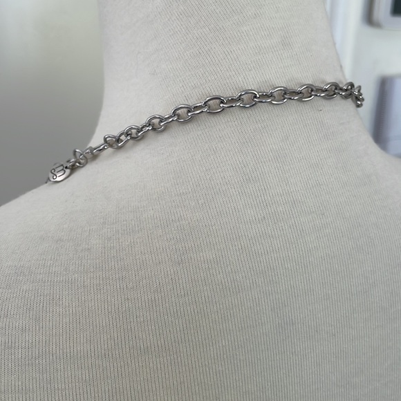 Macys Silver Tone Shiny Dangling Beads Long 30” Necklace with 7” Extender - Picture 6 of 8